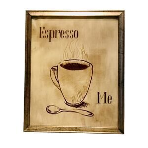 Coffee Themed Framed Art Print